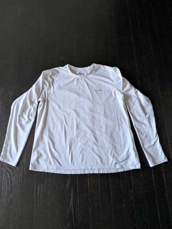 Columbia Tops - Columbia White PFG Tidal Tee II Long Sleeve Shirt | X-Large